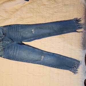 Free People frayed jeans size 27, destroyed